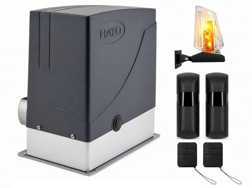 Napęd do bramy przesuwnej HATO DKC400Y 600KG +2x pilot , lampa