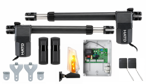 Napęd do bramy dwuskrzydłowej HATO SWING 400 - 2x pilot , foto , lampa LED
