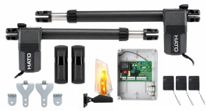 Napęd do bramy dwuskrzydłowej HATO SWING 400 - 3x pilot , foto , lampa LED (1)