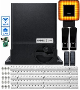 Napęd do bramy przesuwnej FAAC 741C - DELTA3 do 900KG - WIFI - LAN 