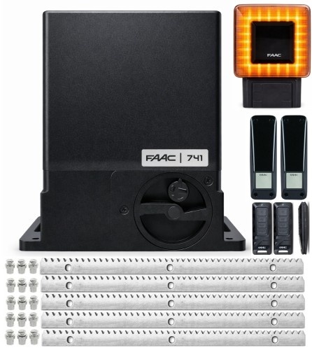 Napęd do bramy przesuwnej FAAC 741 / DELTA 3 / 900kg / FDS / XLED