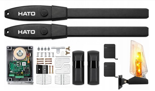 Napęd do bramy dwuskrzydłowej HATO SWING 023 24V 2x pilot ,foto, lampa LED